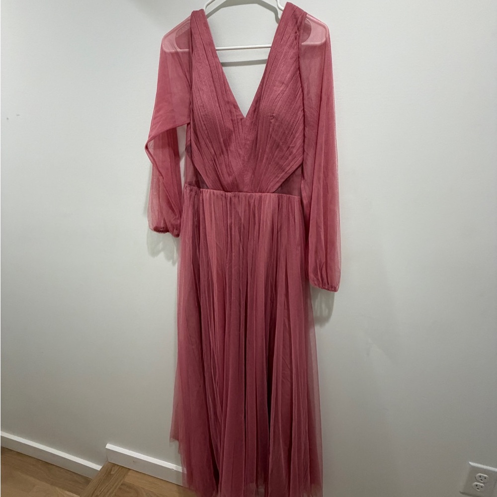 Marchesa Notte Tulle Pink Evening Gown